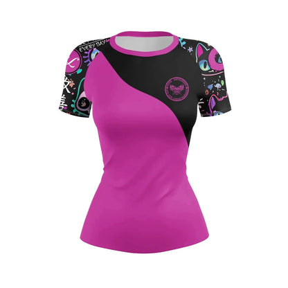 Apex Ritual – Women's MMA Rash Guard Set (4pcs) – Jiu-Jitsu Compression Sportswear with Shorts & Pants