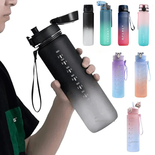 Apex Ritual – Motivational Sports Water Bottle 500ml–1000ml – Leak-Proof BPA-Free Gym Drinking Bottle