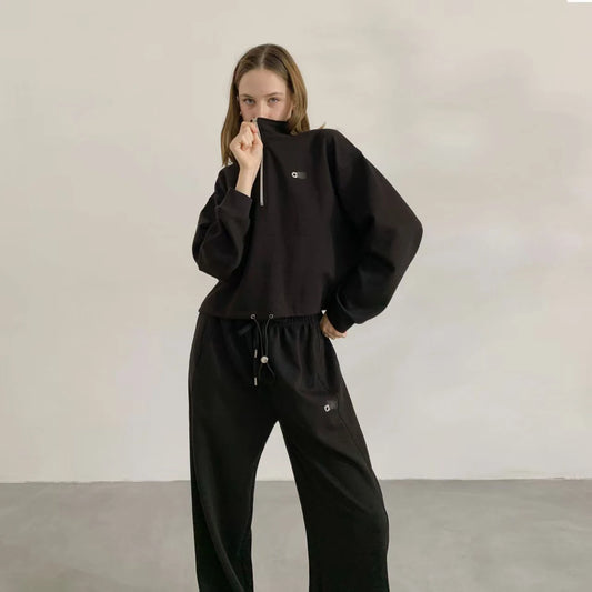 Apex Ritual – American Style Half Zipper Stand Collar Jacket Women – Yoga Running Set Long Sleeve