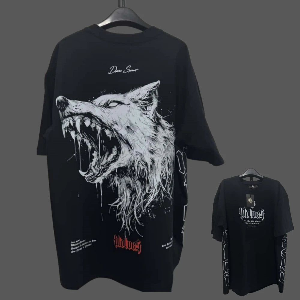 Apex Ritual – Anime Print Men's Crewneck T-Shirt – Loose Casual Fitness Training Cotton Tee