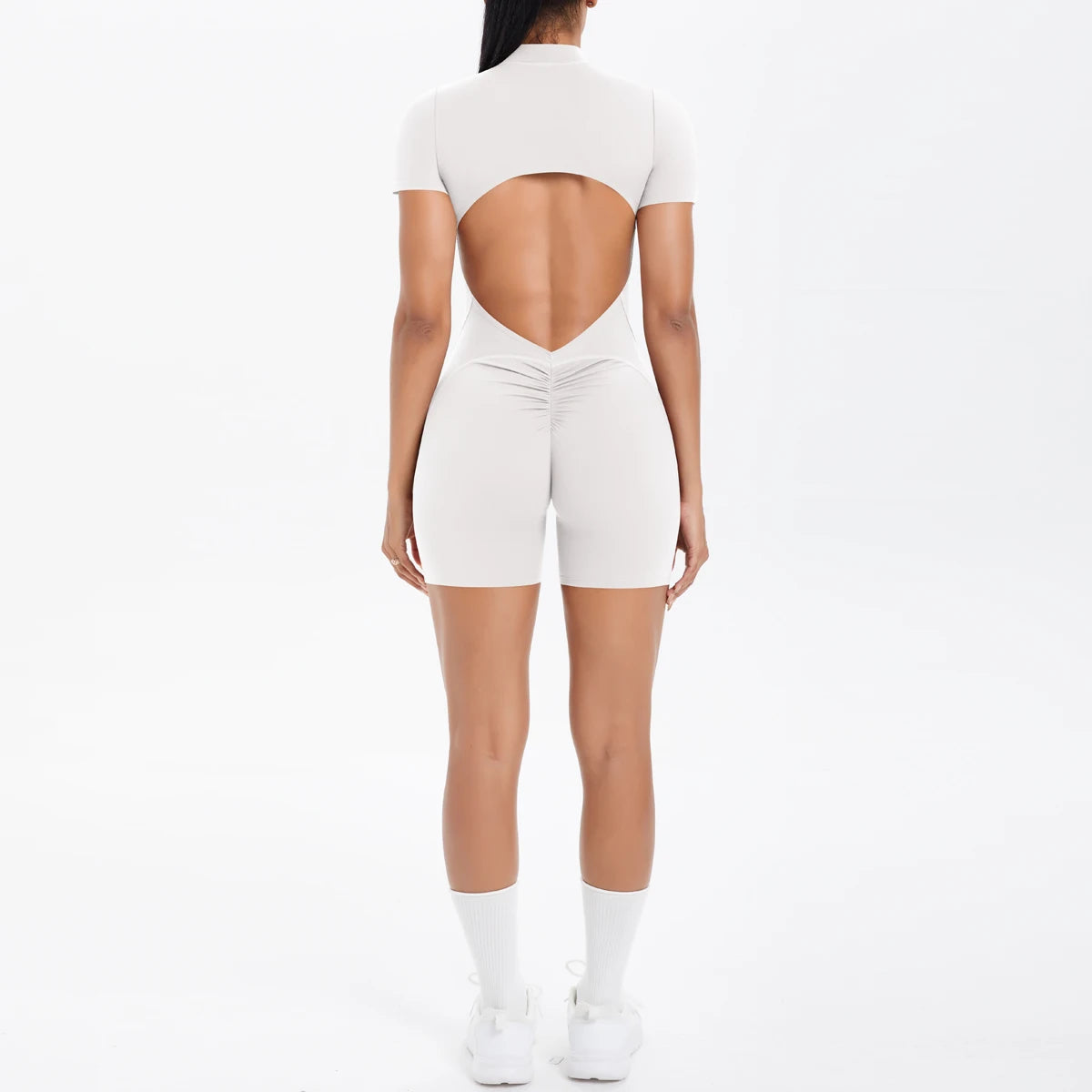 Apex Ritual – Women's One-Piece Training Jumpsuit – Zip-Front Workout Bodysuit