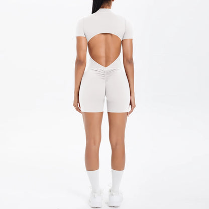 Apex Ritual – Women's One-Piece Training Jumpsuit – Zip-Front Workout Bodysuit