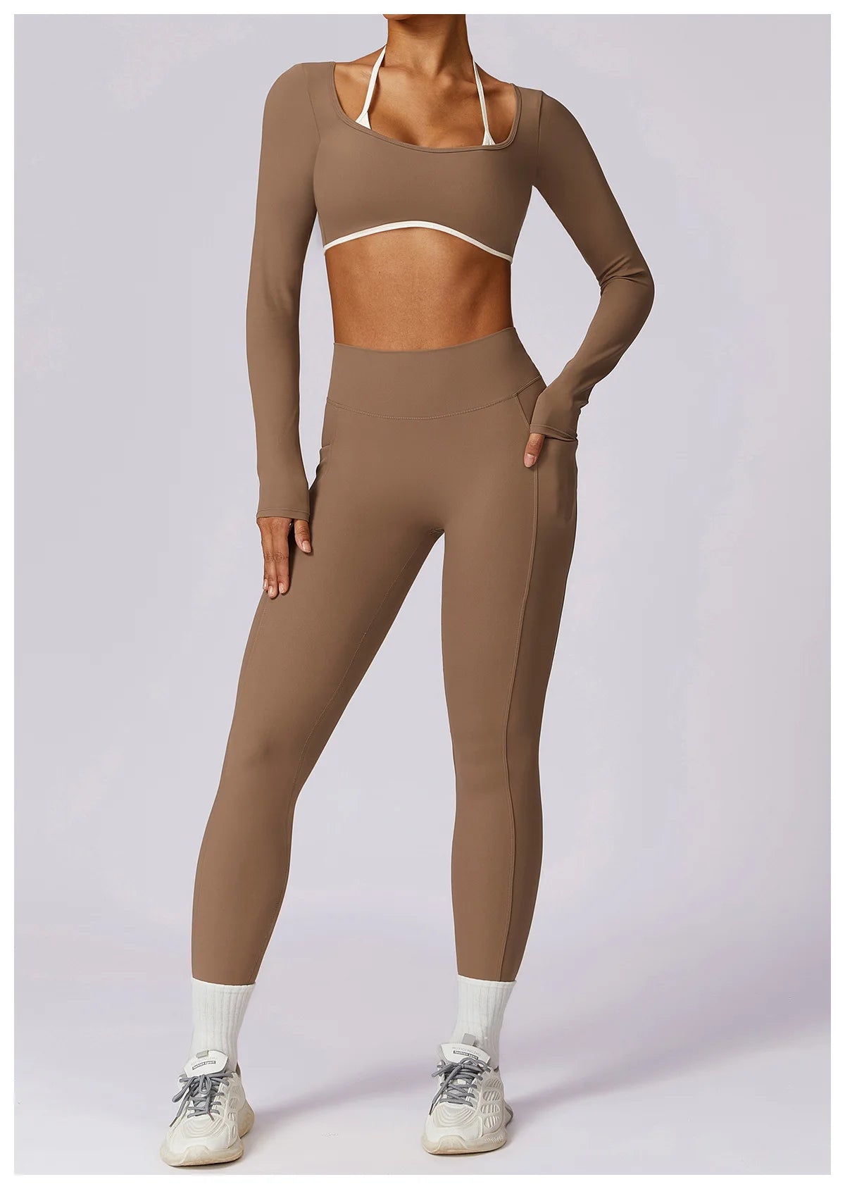 Apex Ritual Women's Backless Long-Sleeve Yoga Top – Quick-Dry Training Shirt