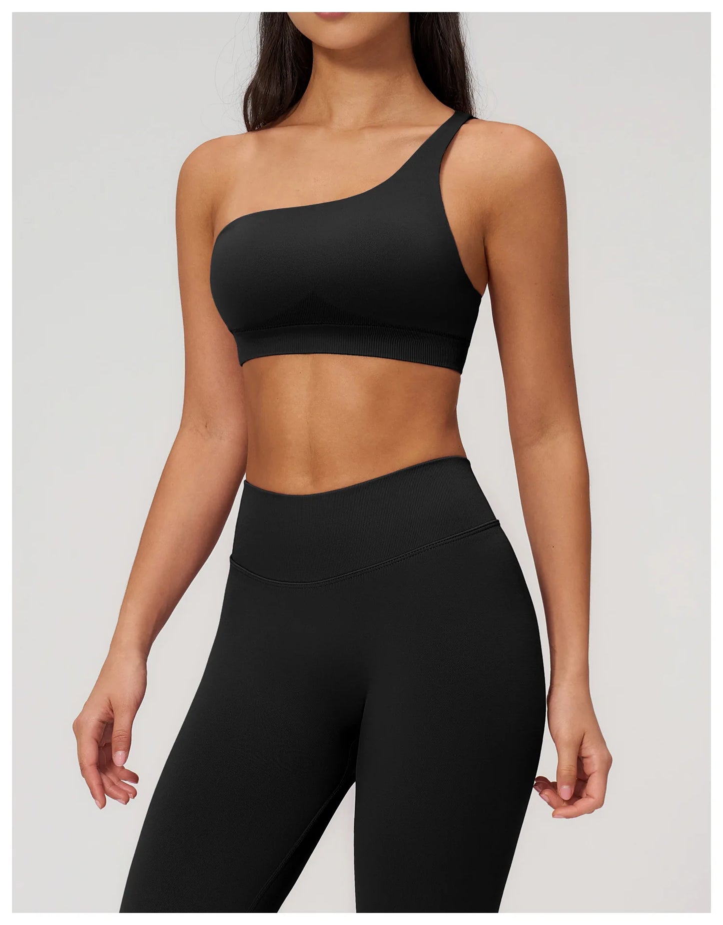 Apex Ritual – Seamless Sport Bra Women – Breathable Shockproof Oblique Shoulder Yoga Bra Sportswear