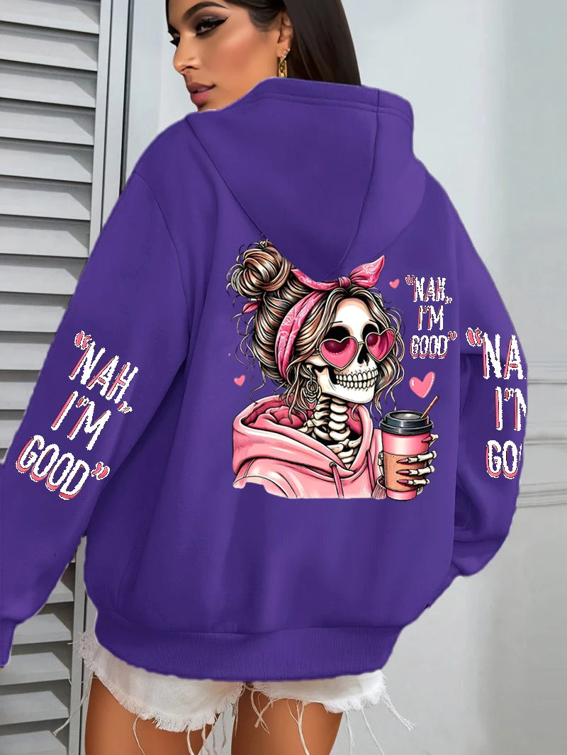 Apex Ritual Women's Graphic Hoodie – Loose-Fit Fleece Pullover