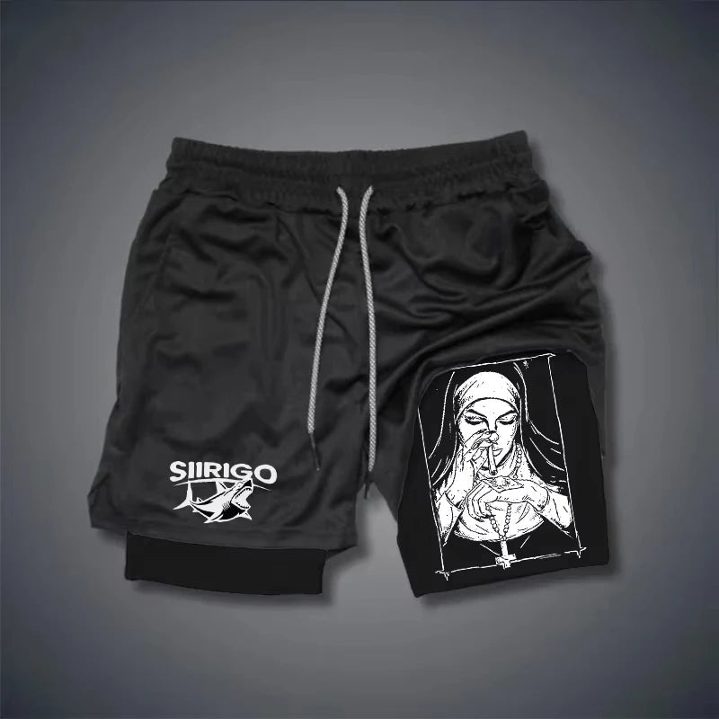 Apex Ritual – Men's 2-in-1 Sports Shorts – Quick-Dry Double-Layered Running Training Shorts