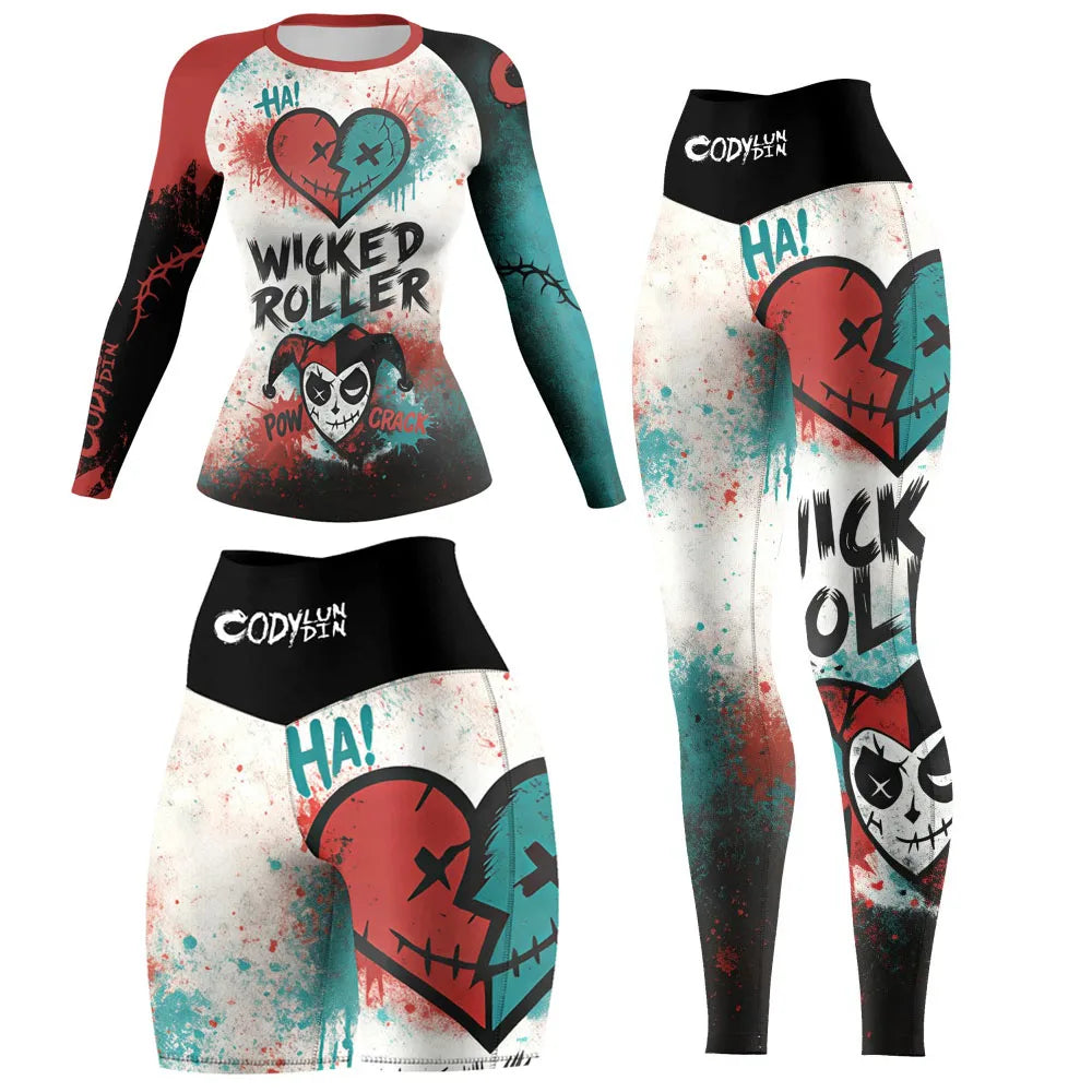 Apex Ritual – Women's Boxing Leggings & Rashguard Set – No-Gi BJJ Muay Thai Martial Arts Compression