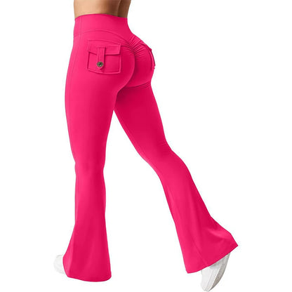 Apex Ritual – Women's High-Waist Flare Leggings – Pocket Quick-Dry Training Pants