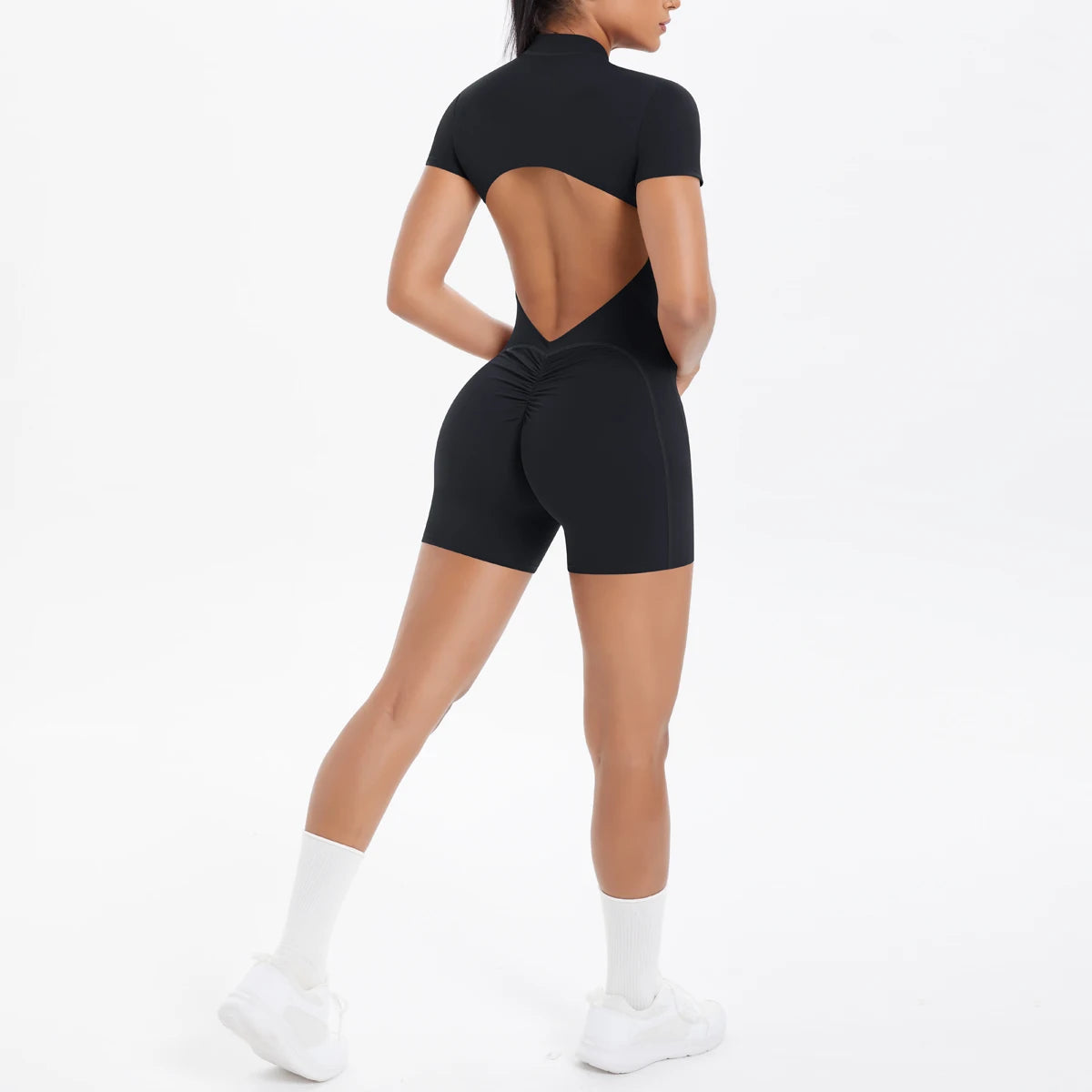 Apex Ritual – Women's One-Piece Training Jumpsuit – Zip-Front Workout Bodysuit