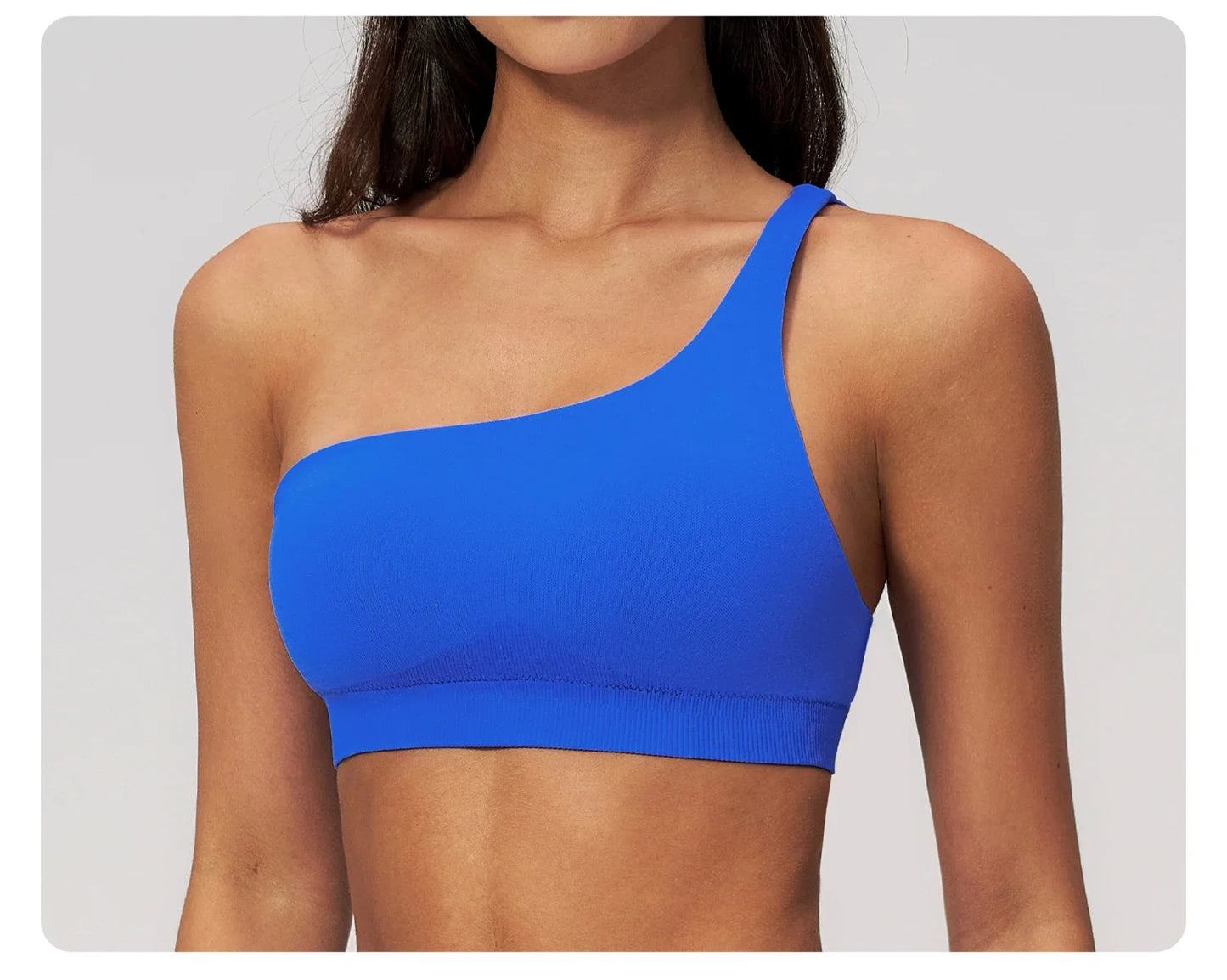 Apex Ritual – Seamless Sport Bra Women – Breathable Shockproof Oblique Shoulder Yoga Bra Sportswear