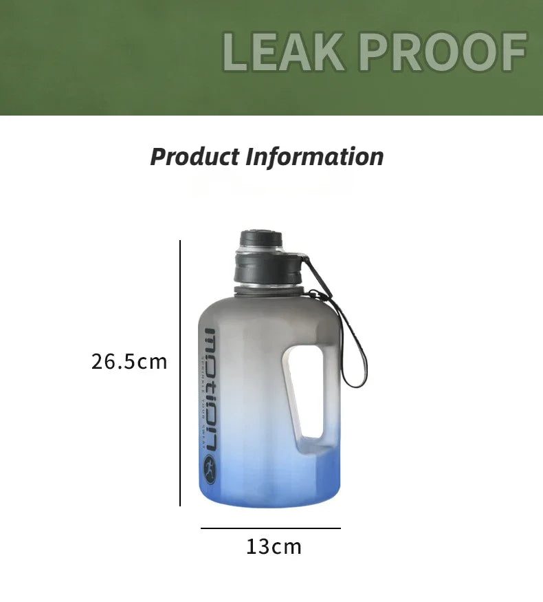 Apex Ritual – 2L Sports Water Bottle with Straw – Large Capacity Fitness Drinking Bottle with Scale