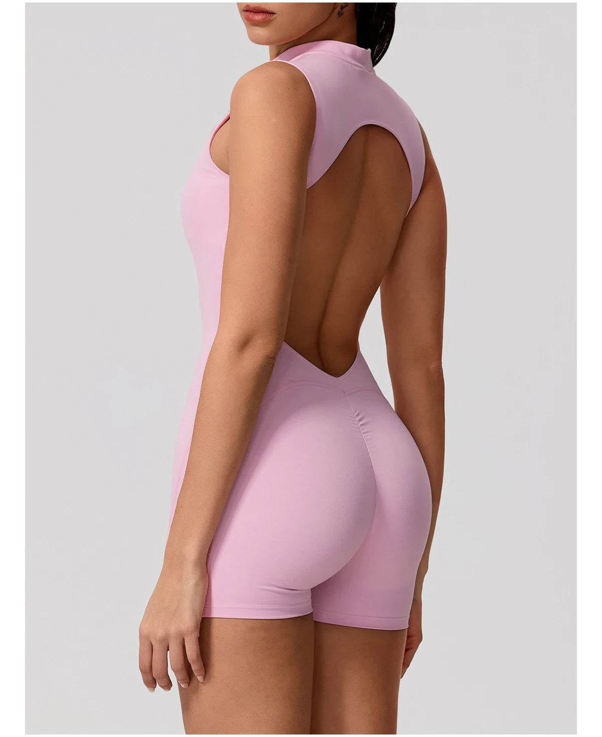 Apex Ritual – Sleeveless Yoga Bodysuit Women – High Stretch Push Up Fitness Jumpsuit