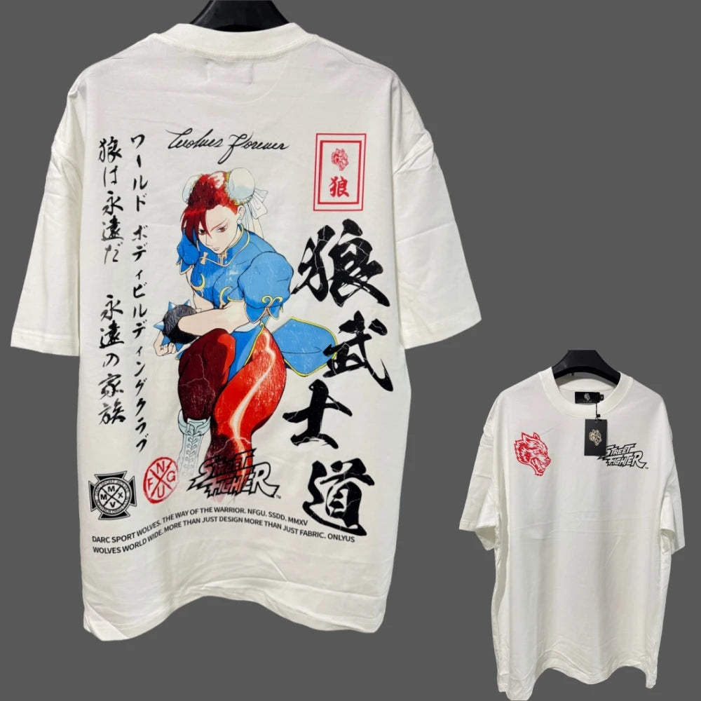 Apex Ritual – Anime Print Men's Crewneck T-Shirt – Loose Casual Fitness Training Cotton Tee
