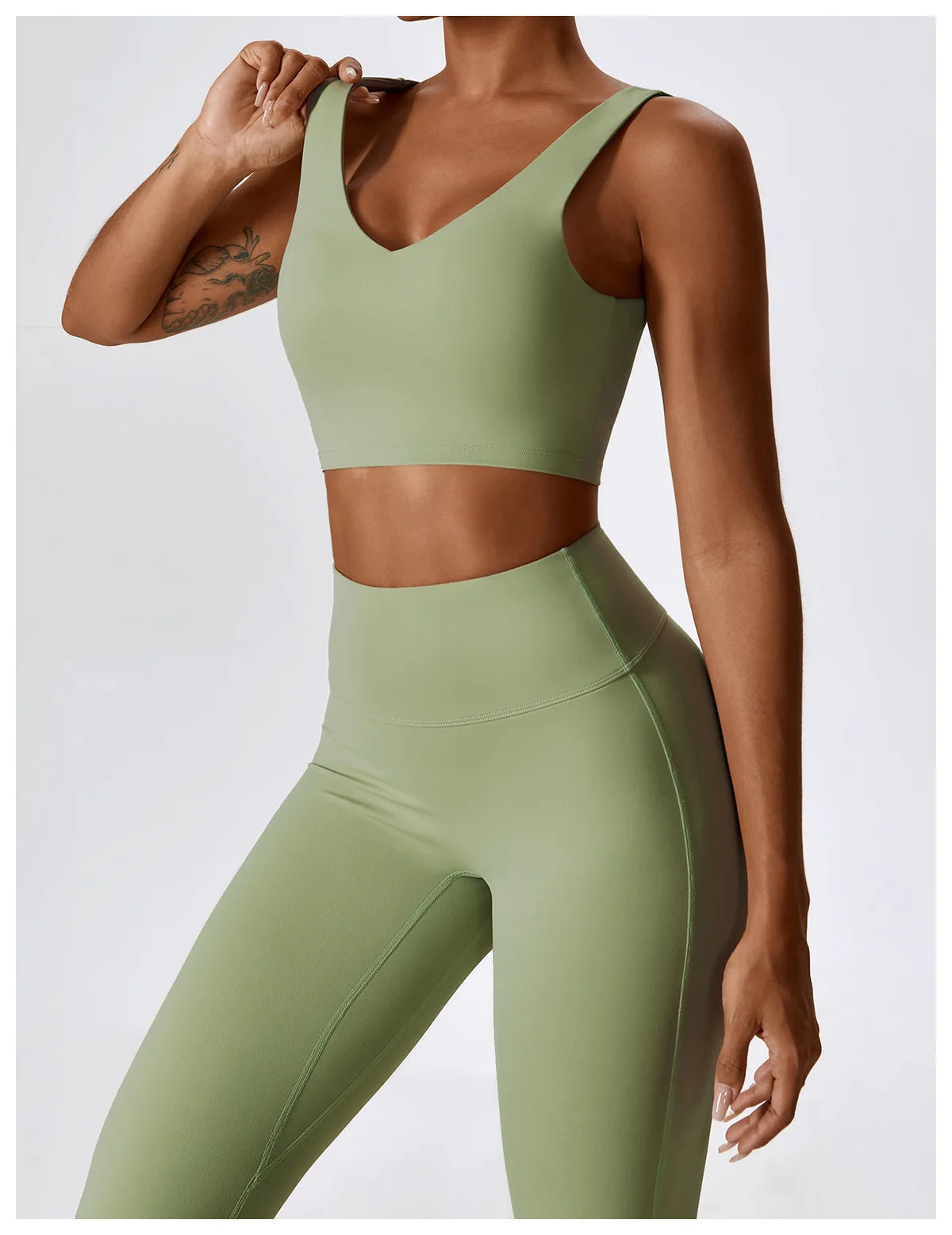 Apex Ritual – Yoga Set 2PCS Seamless Women Sportswear – Gym Legging Fitness Bra Crop Top