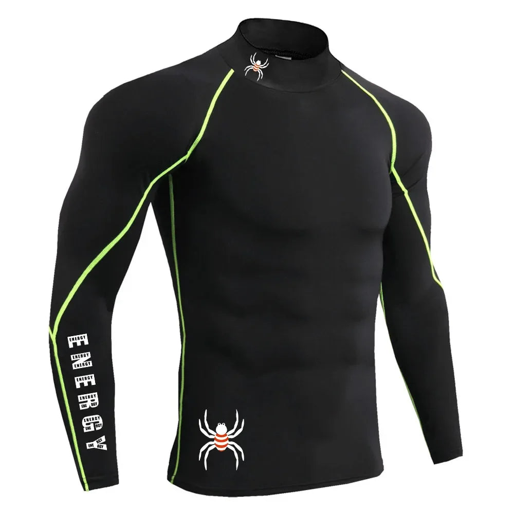 Apex Ritual – Men's Long Sleeve Compression Running T-Shirt – Quick-Dry Bodybuilding Fitness Top
