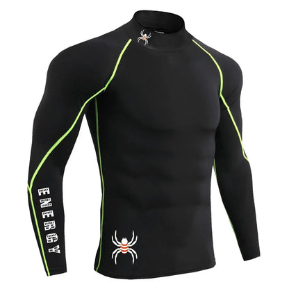 Apex Ritual – Men's Long Sleeve Compression Running T-Shirt – Quick-Dry Bodybuilding Fitness Top