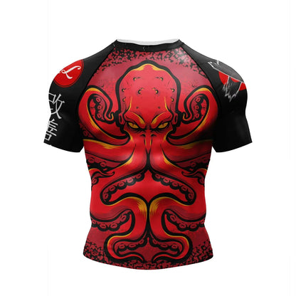 Apex Ritual – No Gi BJJ Rashguard – Jiu-Jitsu Kickboxing Polyester Compression Sports T-Shirt
