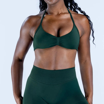 Apex Ritual – Women's 2-Piece Gym Set – Strappy Bra & High-Waist Scrunch Shorts