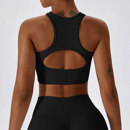 APEX RITUAL Women's High-Impact Sports Bra – Seamless Shockproof Support