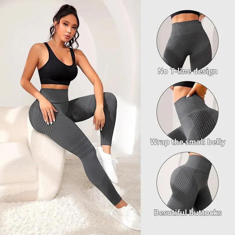 APEX RITUAL Women's High-Waist Sculpt Leggings – Squat-Proof Training Tights