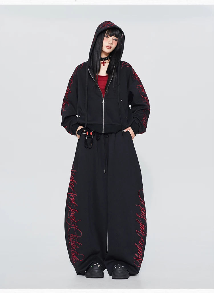 Apex Ritual – Gothic Thorn Body Set – Heavy Duty Hoodie & Sport Pants Women