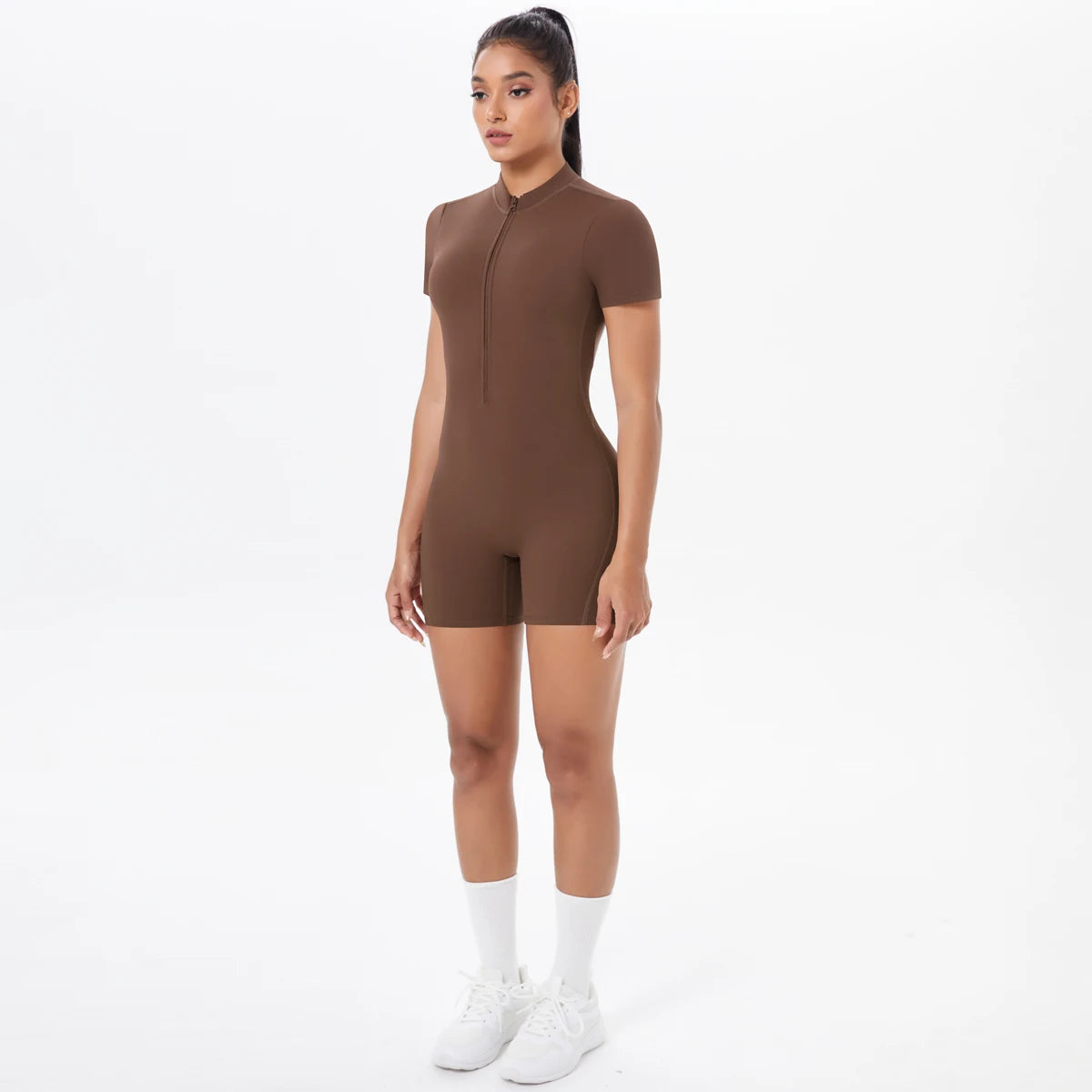 Apex Ritual – Women's One-Piece Training Jumpsuit – Zip-Front Workout Bodysuit