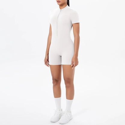 Apex Ritual – Women's One-Piece Training Jumpsuit – Zip-Front Workout Bodysuit