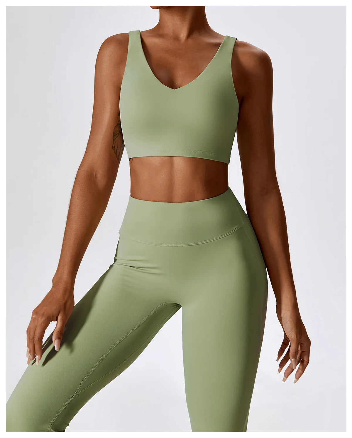 Apex Ritual – Yoga Set 2PCS Seamless Women Sportswear – Gym Legging Fitness Bra Crop Top