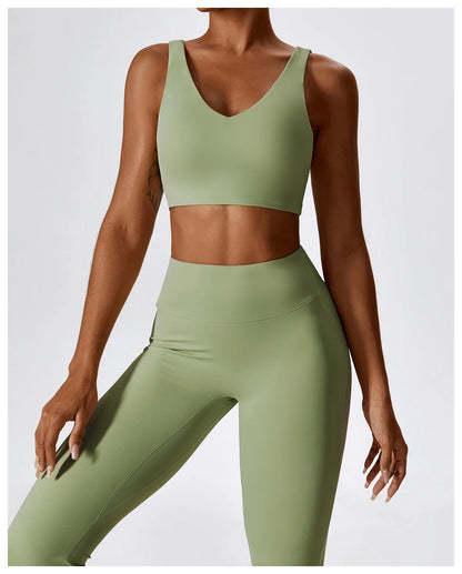 Apex Ritual – Yoga Set 2PCS Seamless Women Sportswear – Gym Legging Fitness Bra Crop Top