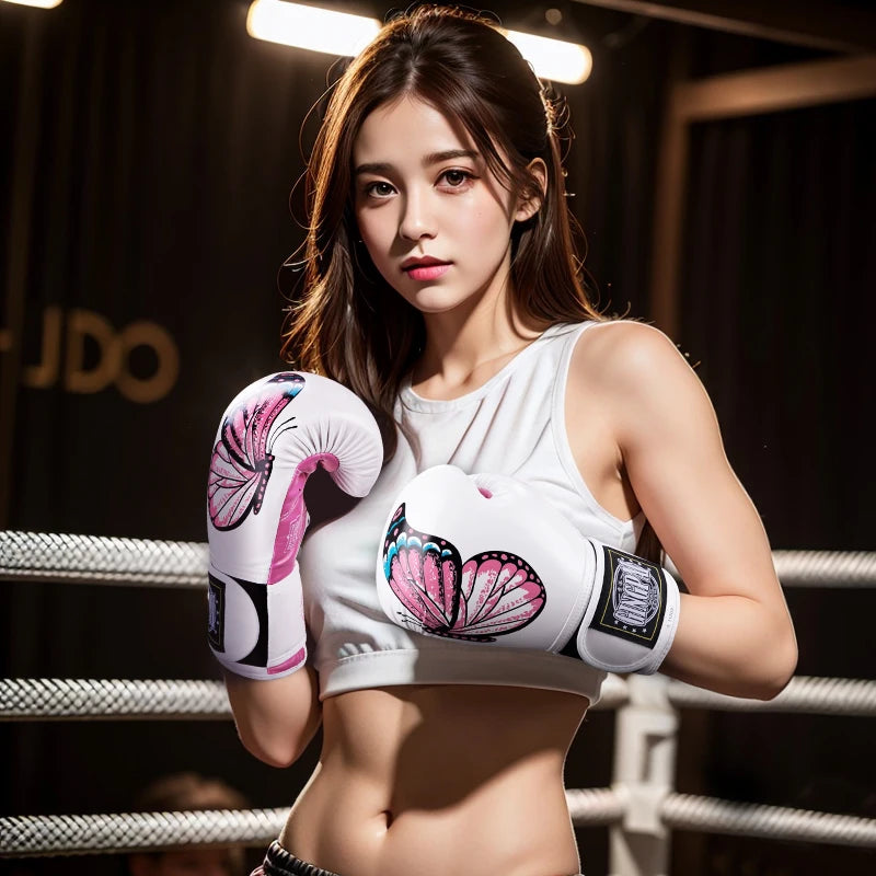 Apex Ritual – Women's 6-12oz Pink Butterfly Boxing Gloves – Muay Thai, MMA & Kickboxing Training