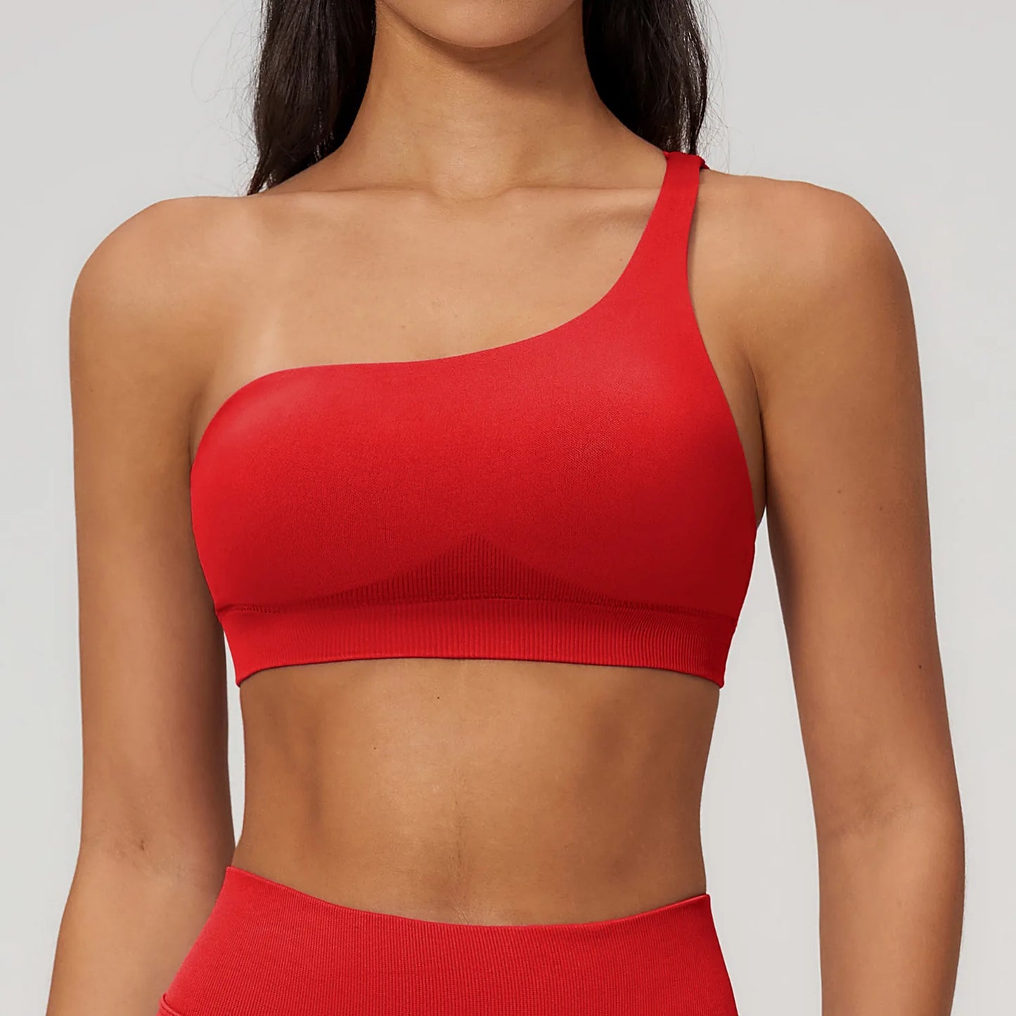 Apex Ritual – Seamless Sport Bra Women – Breathable Shockproof Oblique Shoulder Yoga Bra Sportswear