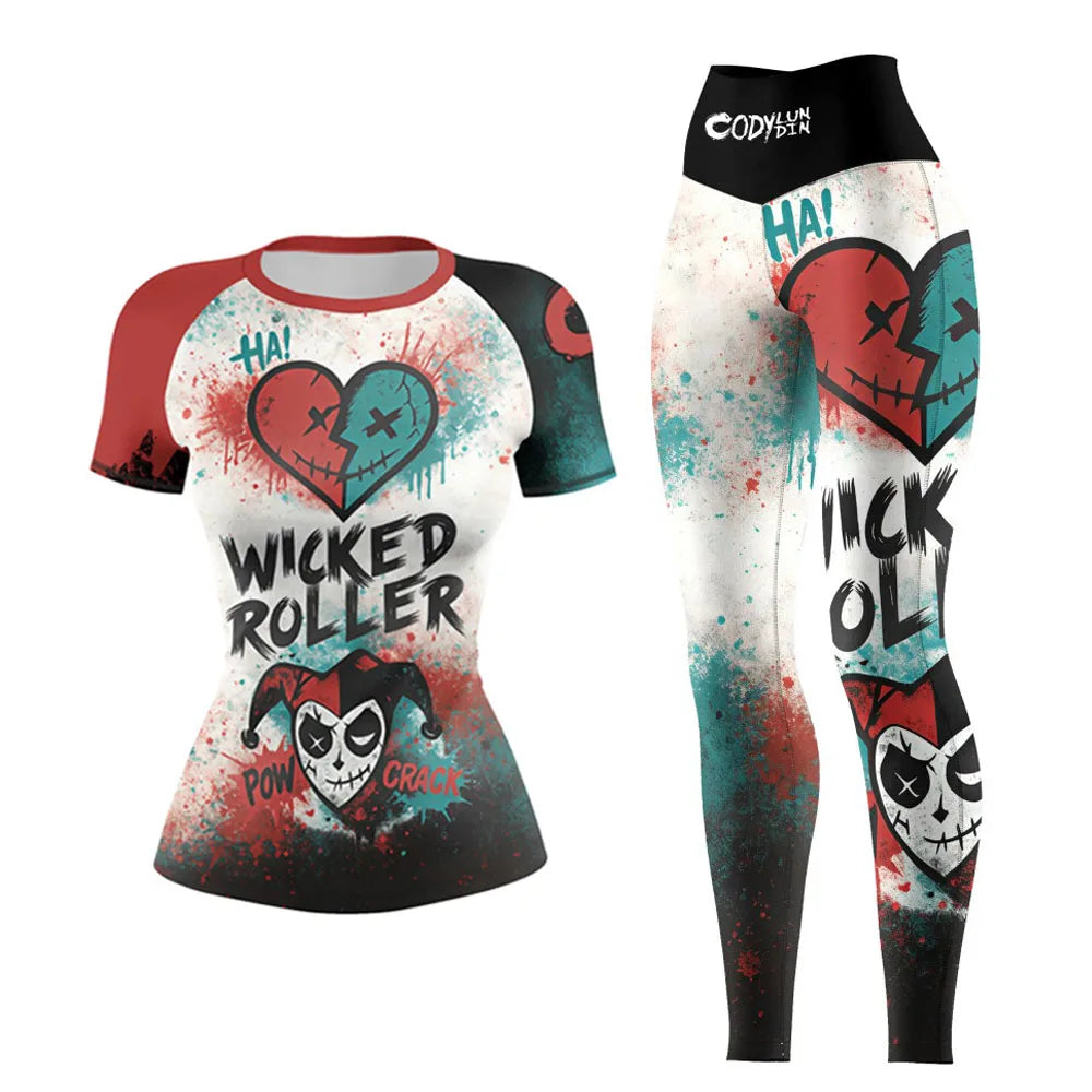 Apex Ritual – Women's Boxing Leggings & Rashguard Set – No-Gi BJJ Muay Thai Martial Arts Compression