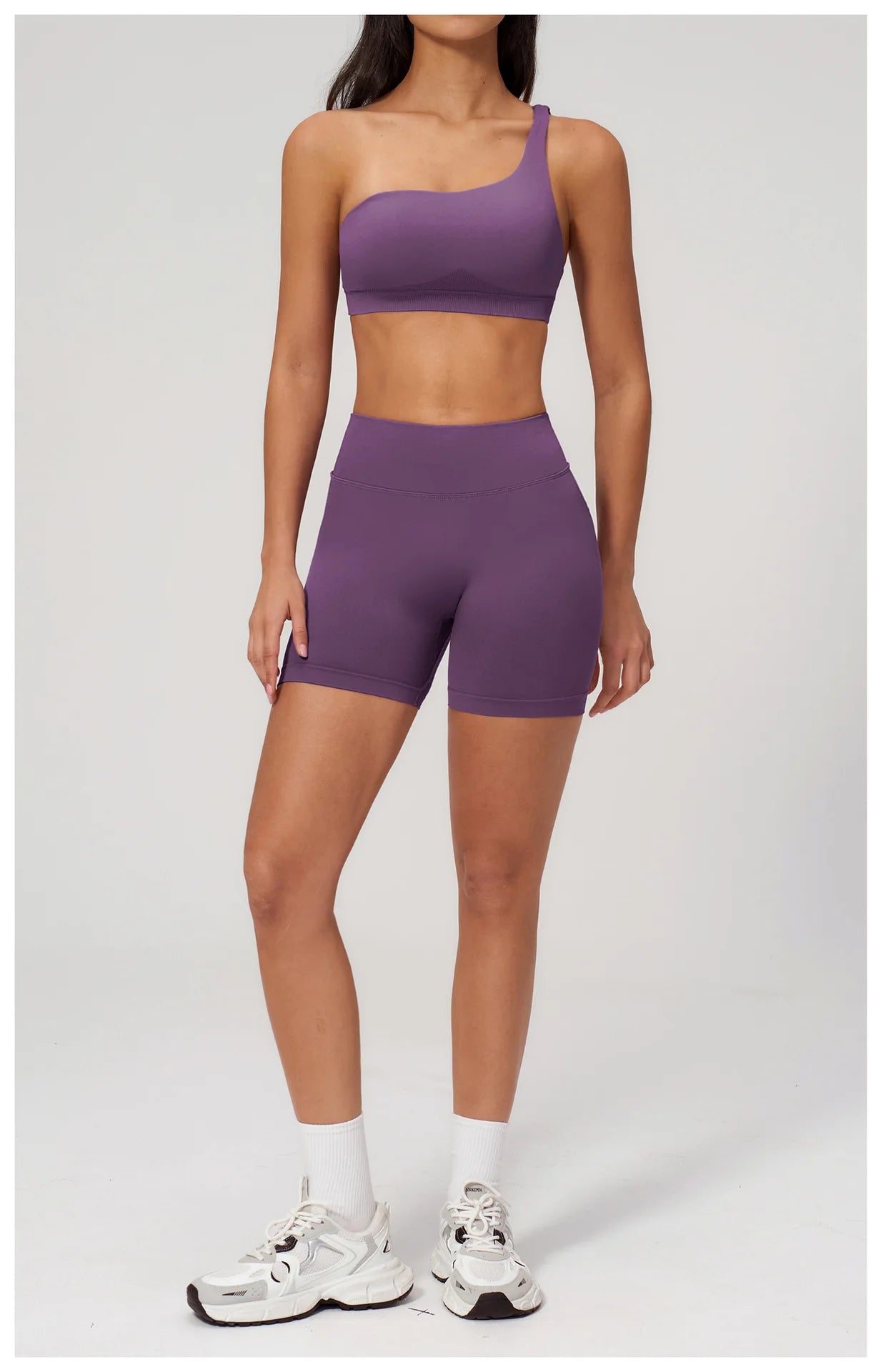 Apex Ritual – Seamless Sport Bra Women – Breathable Shockproof Oblique Shoulder Yoga Bra Sportswear