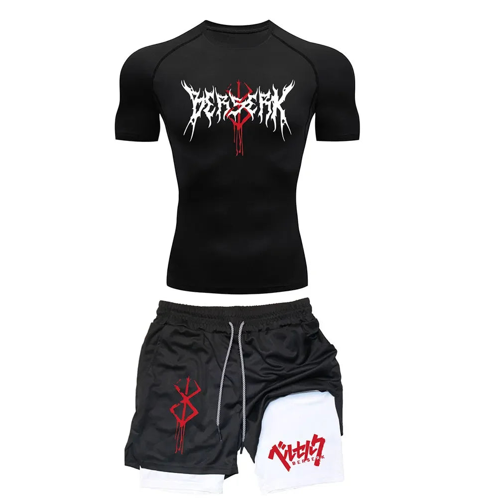Apex Ritual Men's Compression Training Set – Breathable Top & Shorts