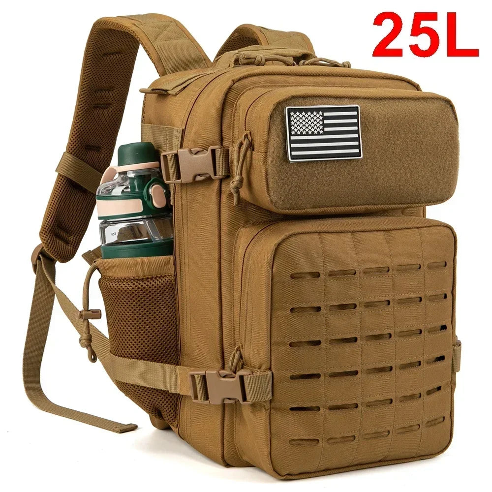 Apex Ritual – Tactical Molle Backpack 25L/45L – Military-Style Gym & Outdoor Hiking Rucksack