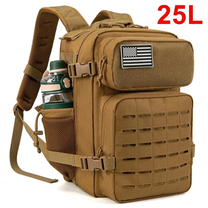 Apex Ritual – Tactical Molle Backpack 25L/45L – Military-Style Gym & Outdoor Hiking Rucksack