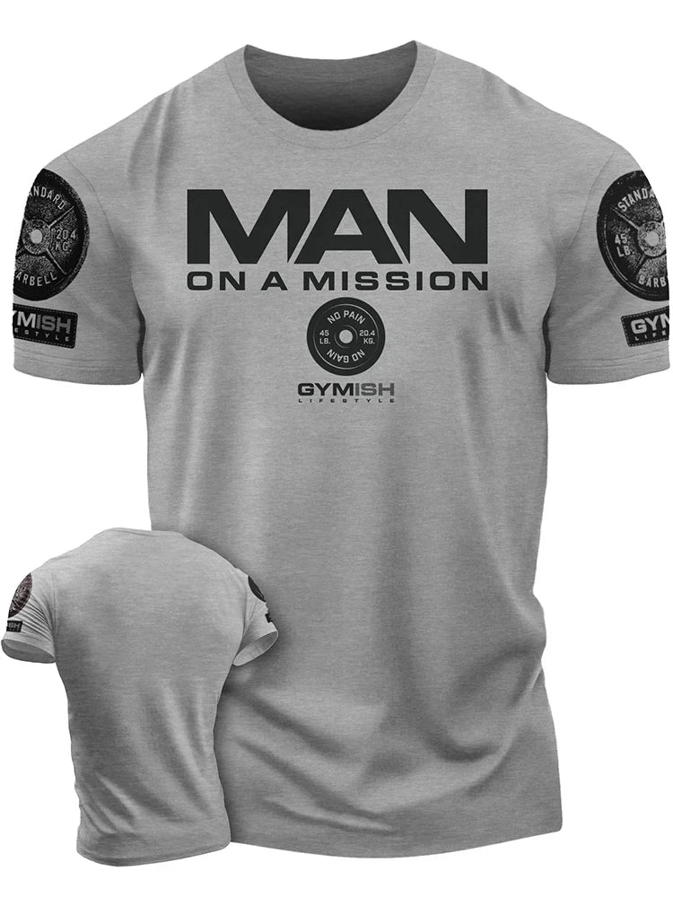Apex Ritual Men's GYM Letter Print T-Shirt – Breathable Cotton Training Tee