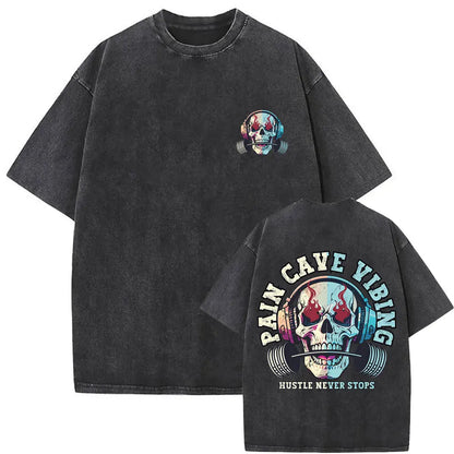 Apex Ritual – Anti Social Lifting Club Skeleton Gym Pump Cover T-Shirt – Funny Vintage Bodybuilding Tee
