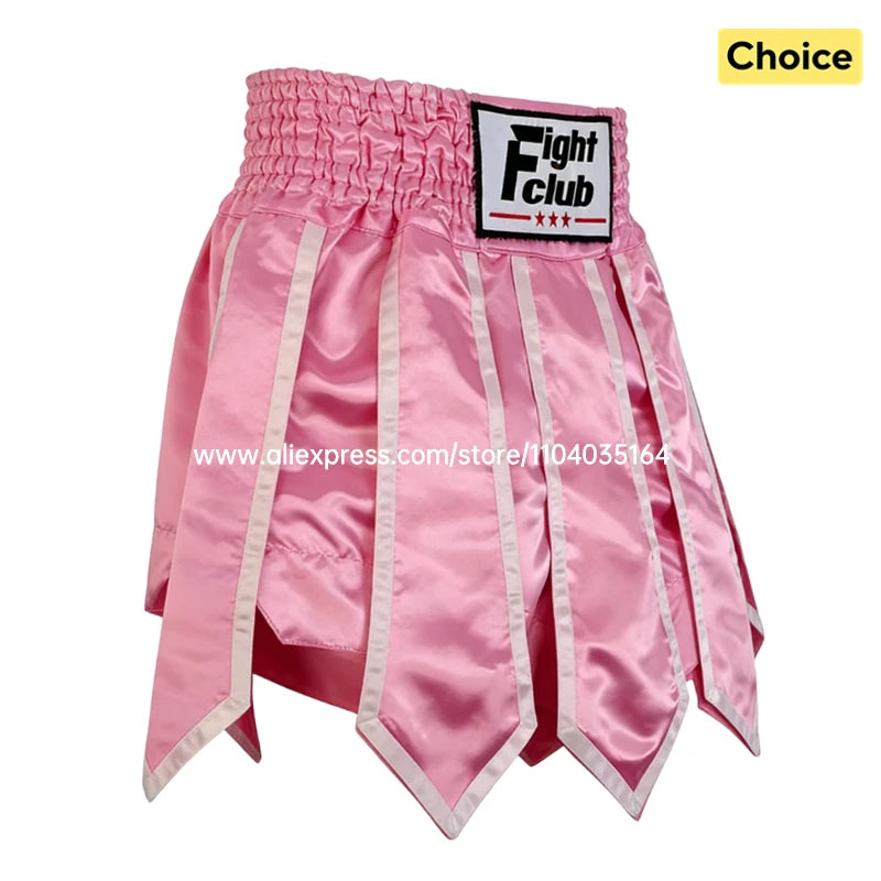 Apex Ritual – Women's Muay Thai Fight Shorts – Pink Gladiator Competition Kickboxing Pants