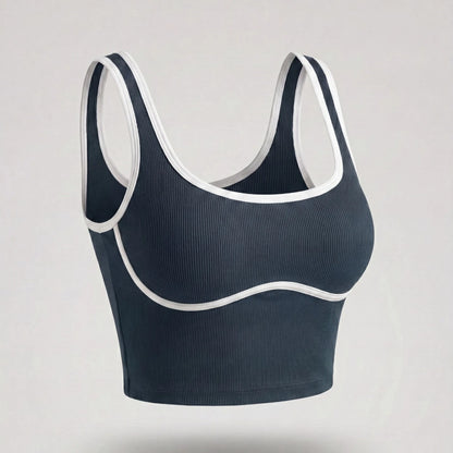 Apex Ritual – Color Blocking Sports Vest Women – No-Wire Push Up Fitness Bra