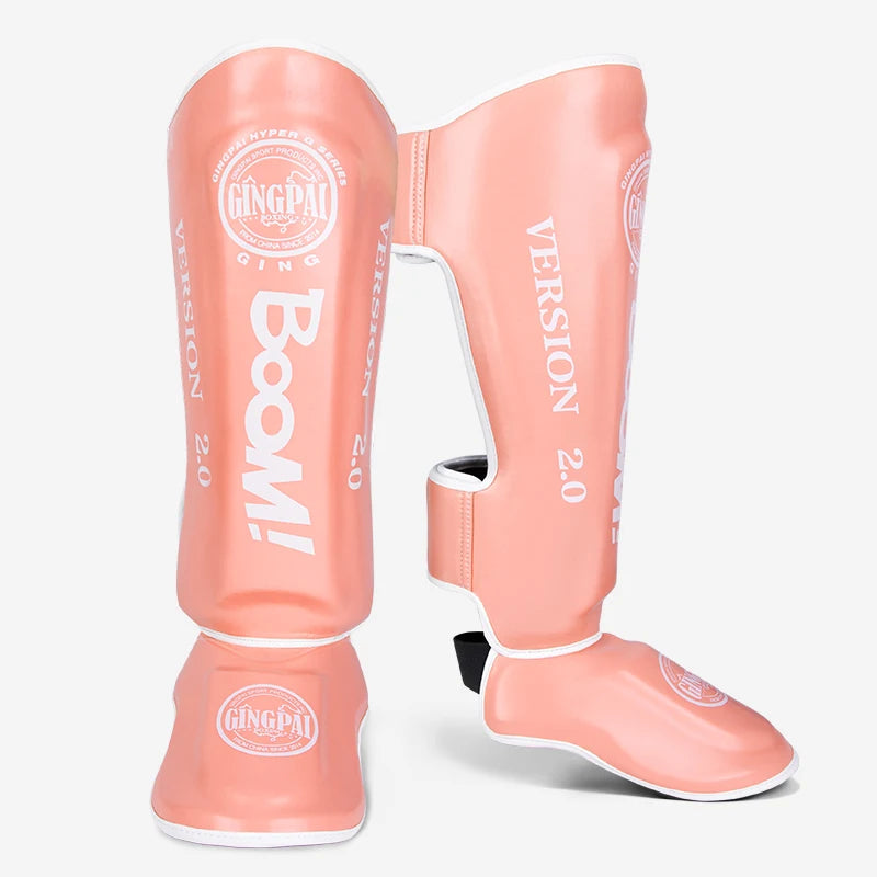 Apex Ritual – PU Leather Boxing Shin Guards – MMA & Muay Thai Ankle Protector Shin Pads