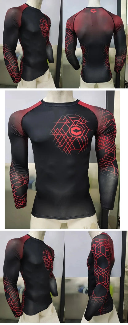 Apex Ritual No-Gi Compression Set – BJJ & Muay Thai Rashguard, Tee & Shorts