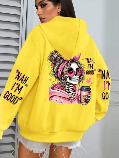 Apex Ritual Women's Graphic Hoodie – Loose-Fit Fleece Pullover