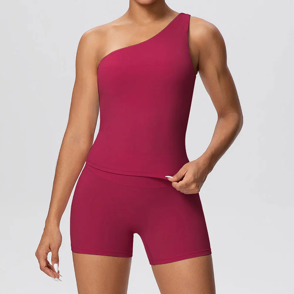 Apex Ritual Women's 2-Piece Sports Set – Push-Up Bra & Shorts