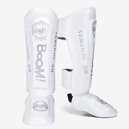 Apex Ritual – PU Leather Boxing Shin Guards – MMA & Muay Thai Ankle Protector Shin Pads