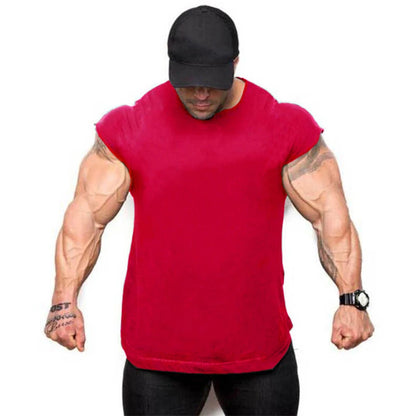 Apex Ritual – Men's Cotton Stringer Tank Top – Sleeveless Bodybuilding Gym Vest