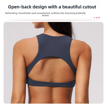 Apex Ritual – Hollow Back Sports Bra Women – Push Up Quick-Dry Fitness Yoga Underwear