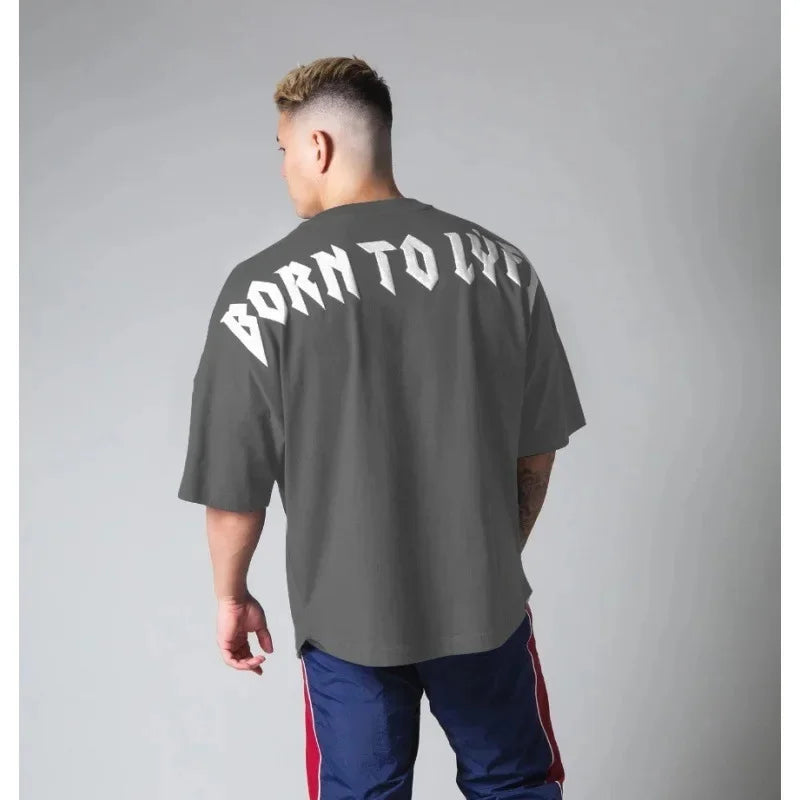 Apex Ritual – メンズ ゆったりフィット サマー スポーツ Tシャツ – フィットネス バスケットボール 半袖 韓国スタイル