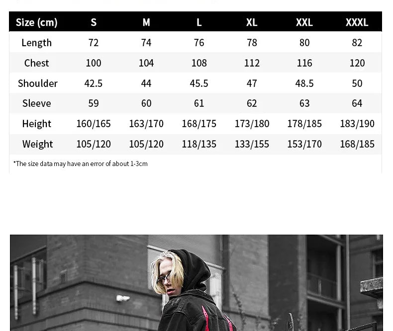 Apex Ritual – Gym Mens Denim Jacket – Fashion Motorcycle Jeans Jacket Casual Sports Fitness Coat