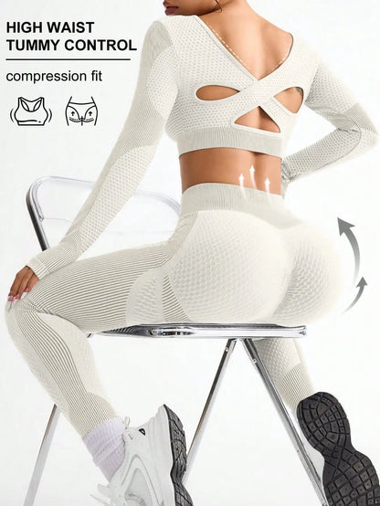 Apex Ritual – Women's 2-Piece Seamless Yoga Set – Bra & Leggings